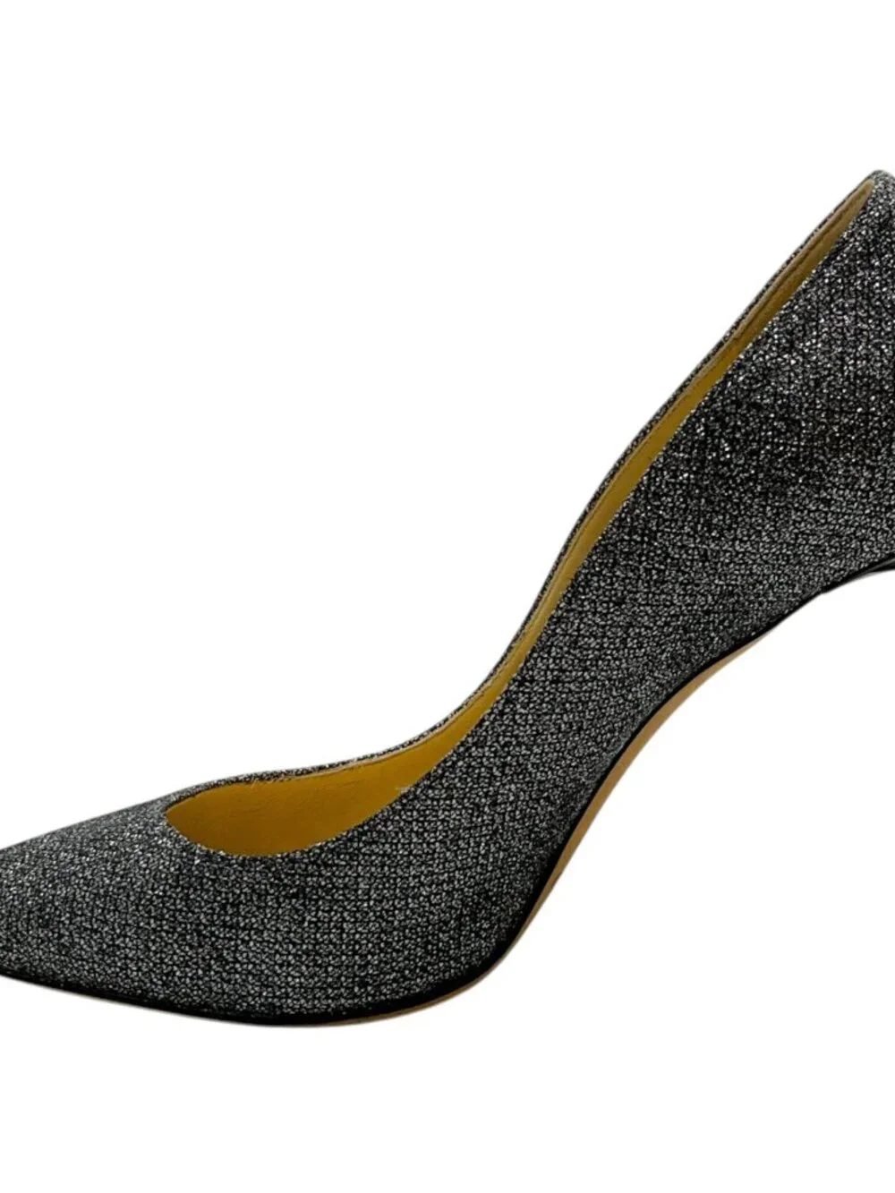 Jimmy Choo Silver Pewter Shimmer Pumps
